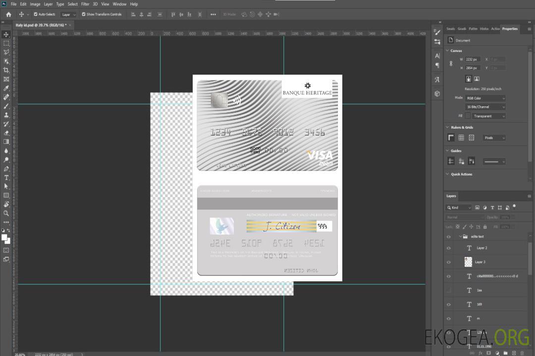Carte de débit visa Uruguay Banque Heritage template